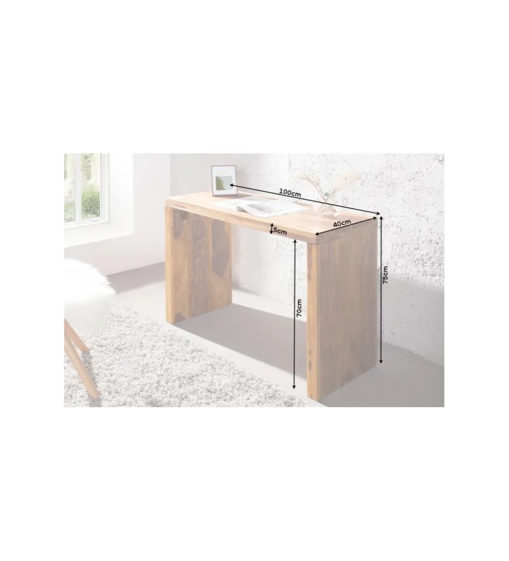 Invicta Interior Biurko FINICE Makassar 100 cm drewno Sheesham