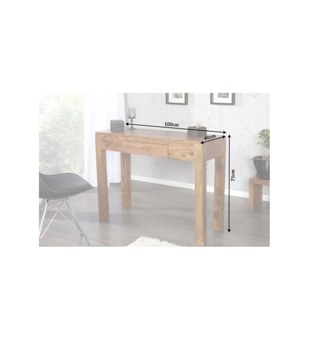 Invicta Interior Biurko Makassar FINICE 100 cm drewno Sheesham