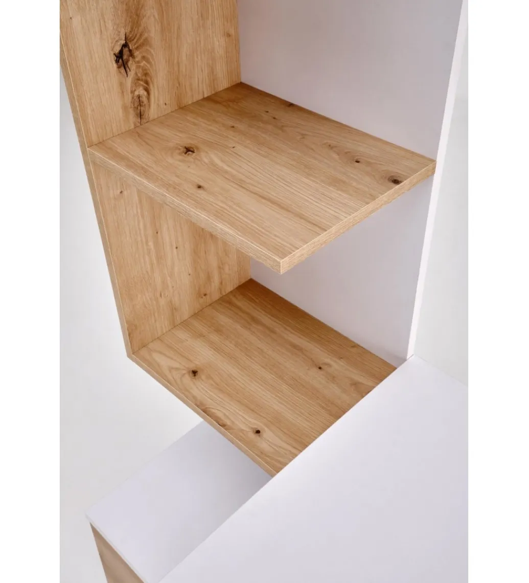 Halmar Biurko MISO 144 cm drewno dębu artisan białe