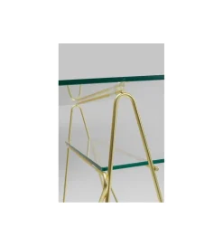 KARE Biurko szklane POLAR 135 cm złote