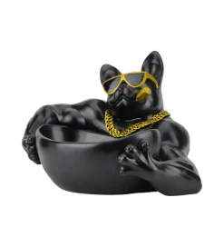 Invicta Interior Dekoracja misa BULLDOG 30 cm czarna