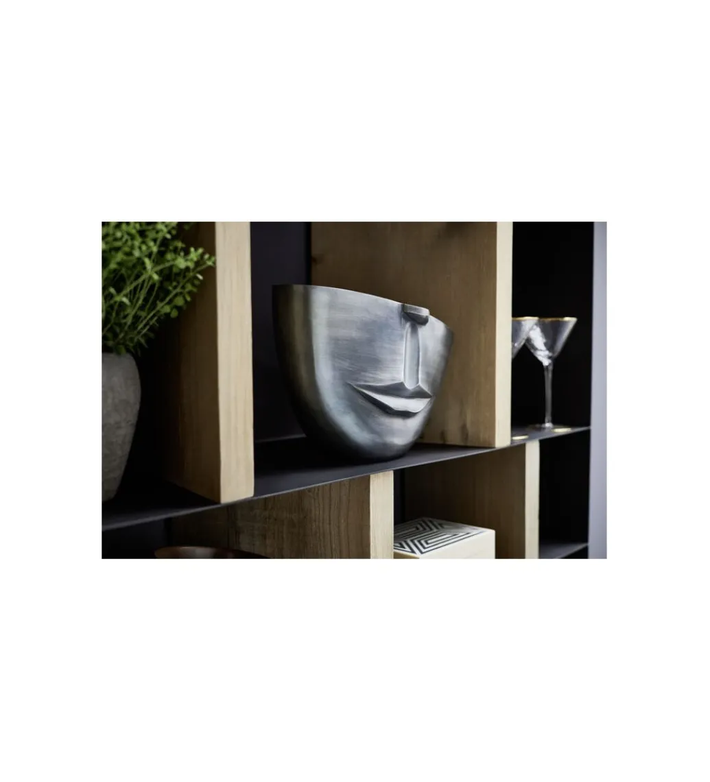 KDesign Doniczka Half face 31 cm antracytowy