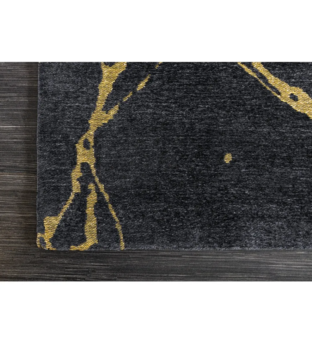 Invicta Interior Dywan MARBLE 160 x 240 cm czarno złoty