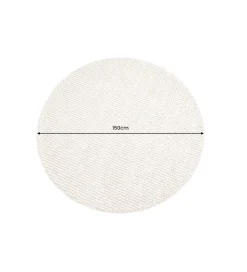 Invicta Interior Dywan WOOL 150cm okrągły beżowy