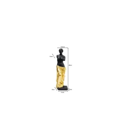 KARE Figurka CLASSIC BEAUTY 48 cm czarno złota