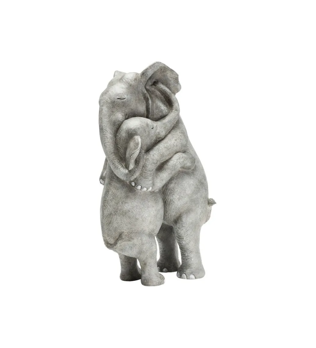 KDesign Figurka dekoracyjna Elephant Hug 36 cm szara