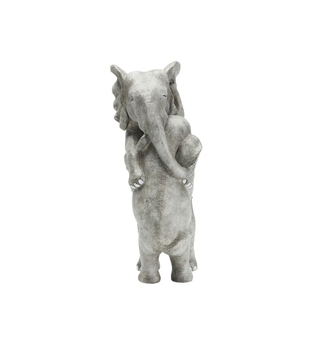 KDesign Figurka dekoracyjna Elephant Hug 36 cm szara