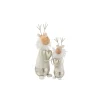 J-Line Figurka dekoracyjna Reindeer Heart 30 cm biała