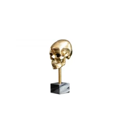 Invicta Interior Figurka dekoracyjna Skull złota