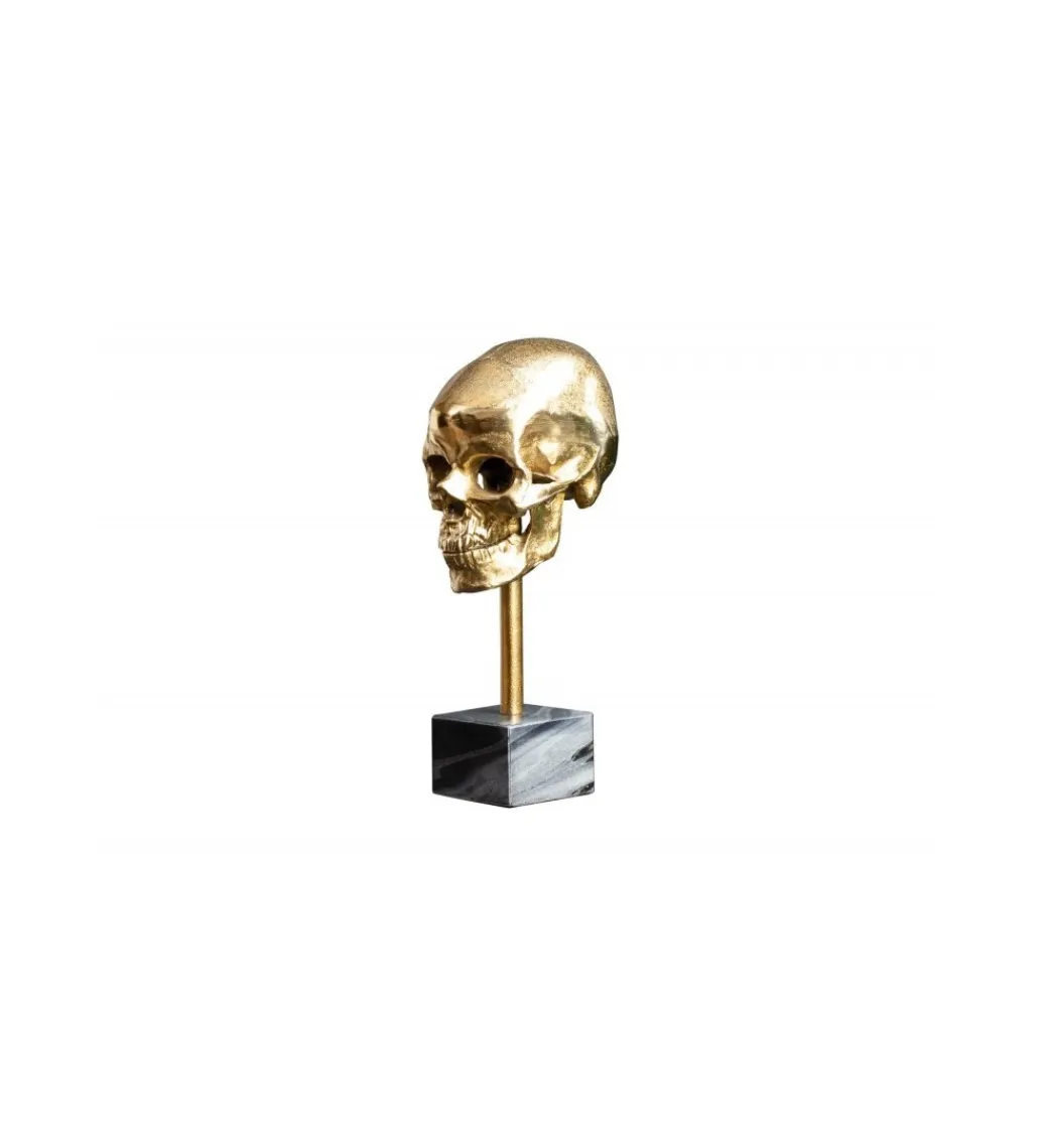 Invicta Interior Figurka dekoracyjna Skull złota