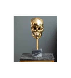 Invicta Interior Figurka dekoracyjna Skull złota