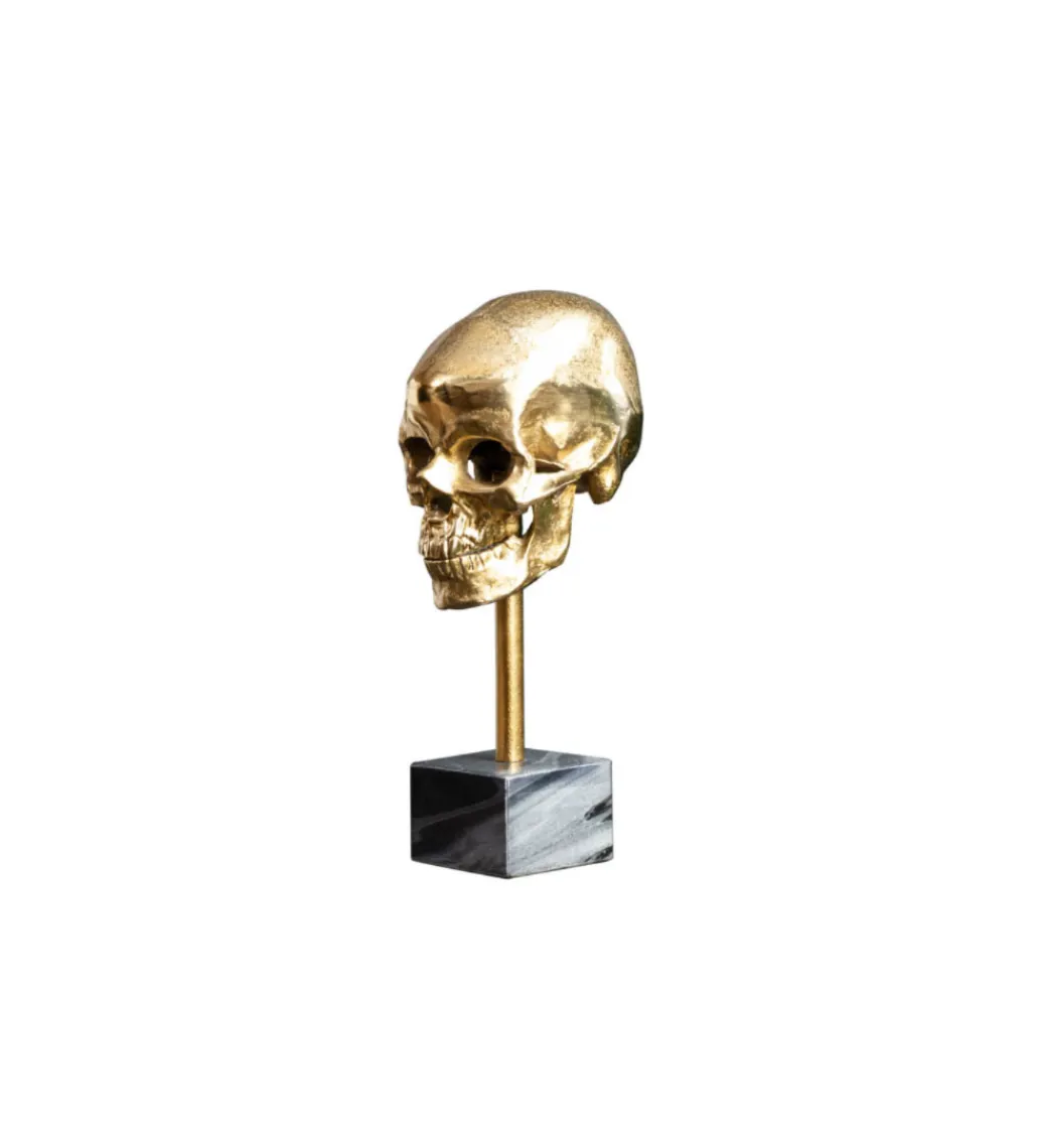 Invicta Interior Figurka dekoracyjna Skull złota