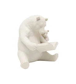 KDesign Figurka READING BEARS 18 cm beżowa