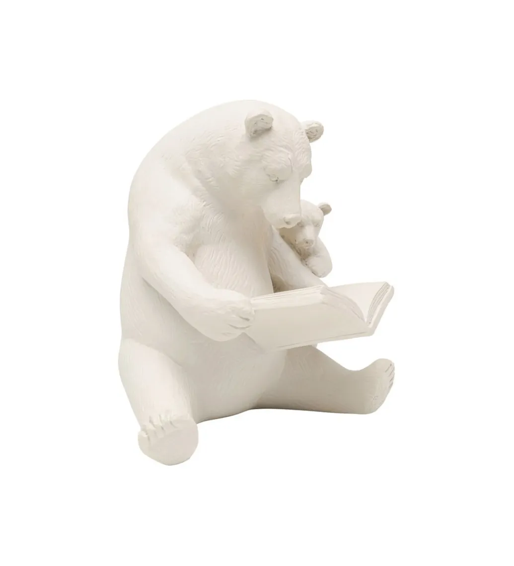 KDesign Figurka READING BEARS 18 cm beżowa