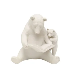 KDesign Figurka READING BEARS 18 cm beżowa