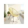 KARE Fotel ACAPULCO 85 cm jasnożółty