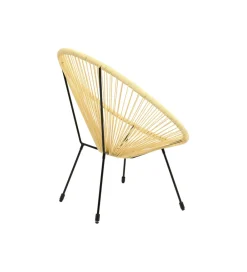 KARE Fotel ACAPULCO 85 cm jasnożółty