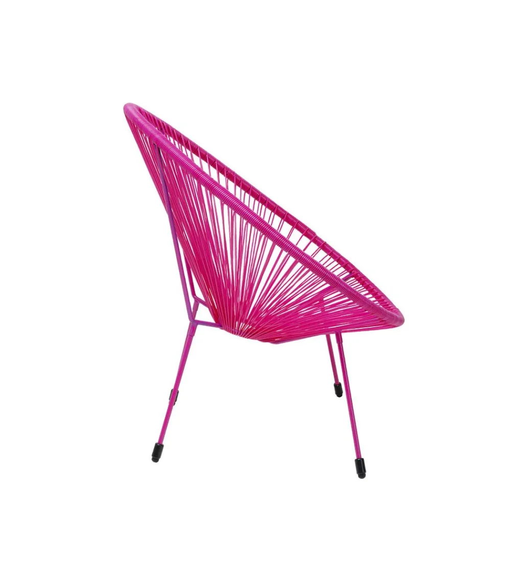 KARE Fotel ACAPULCO 85 cm mono różowy