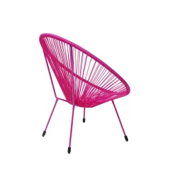 KARE Fotel ACAPULCO 85 cm mono różowy