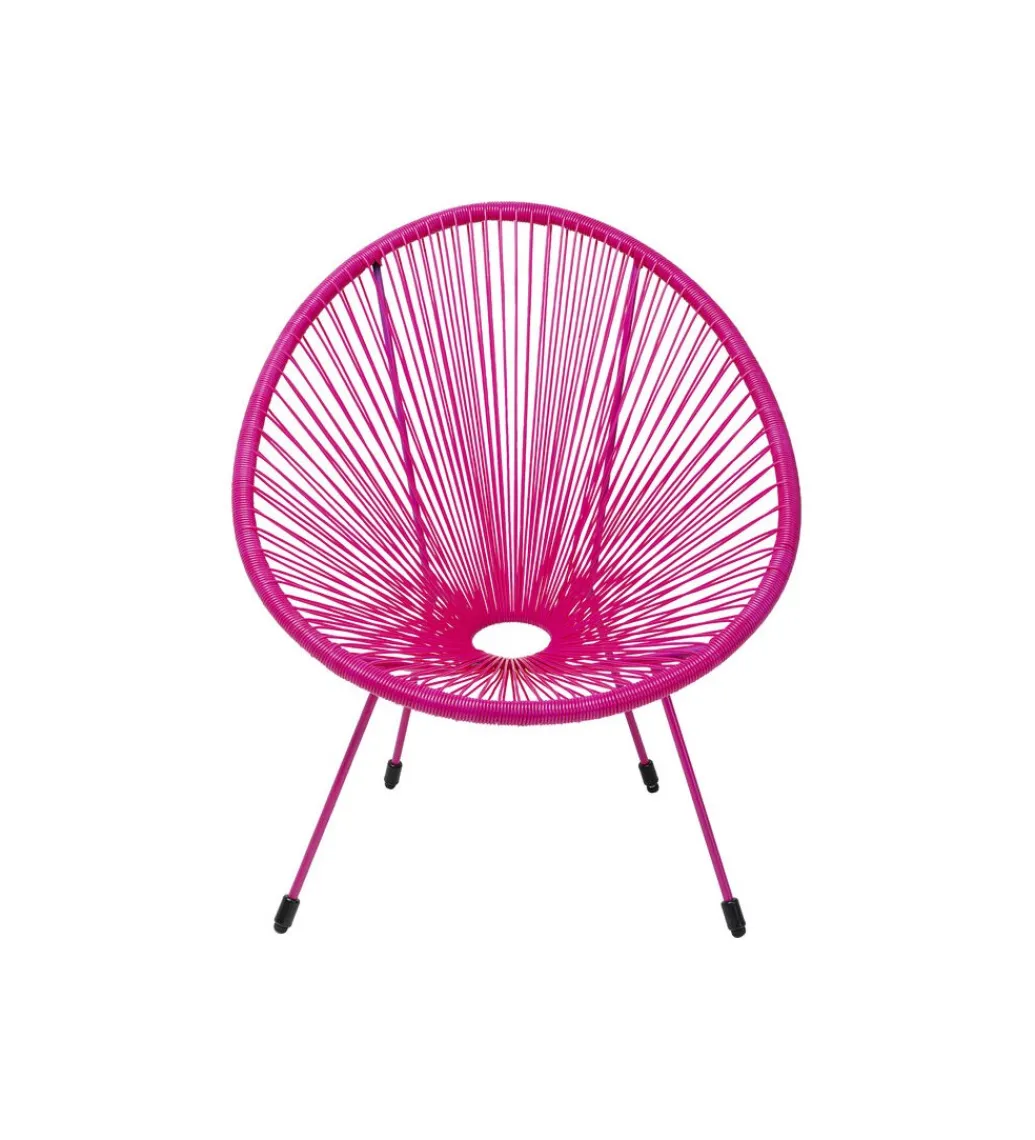 KARE Fotel ACAPULCO 85 cm mono różowy