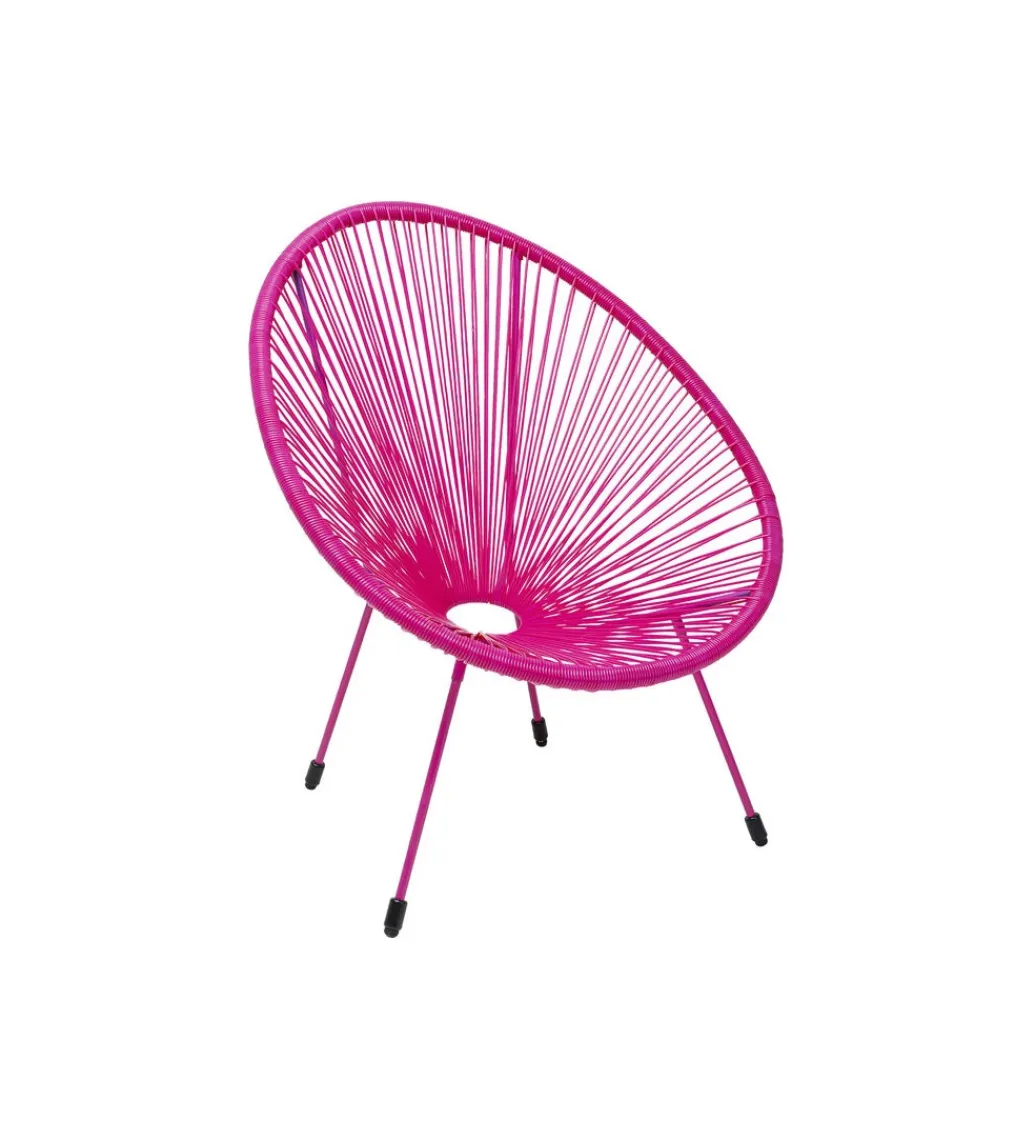KARE Fotel ACAPULCO 85 cm mono różowy