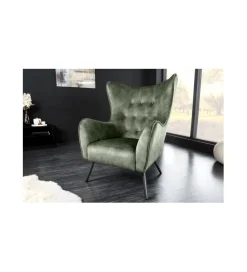 Invicta Interior - przedsprzedaż Fotel ARIANA zielony