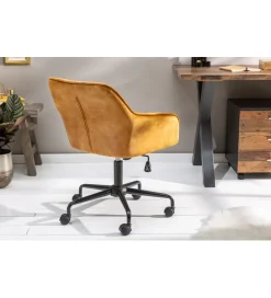 Invicta Interior Fotel Biurowy Dutch Comfort ciemna musztarda