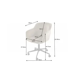 Invicta Interior Fotel biurowy Edmonton greige