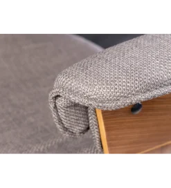 Invicta Interior - przedsprzedaż Fotel biurowy MANHATTAN od 44 do 54 cm szary drewno dębu
