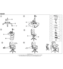 Halmar Fotel biurowy QUAD czarny