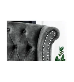 Invicta Interior Fotel BRIGIDA Chesterfield szary
