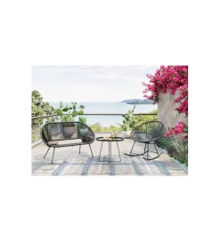 KARE Fotel bujany ACAPULCO mono czarny