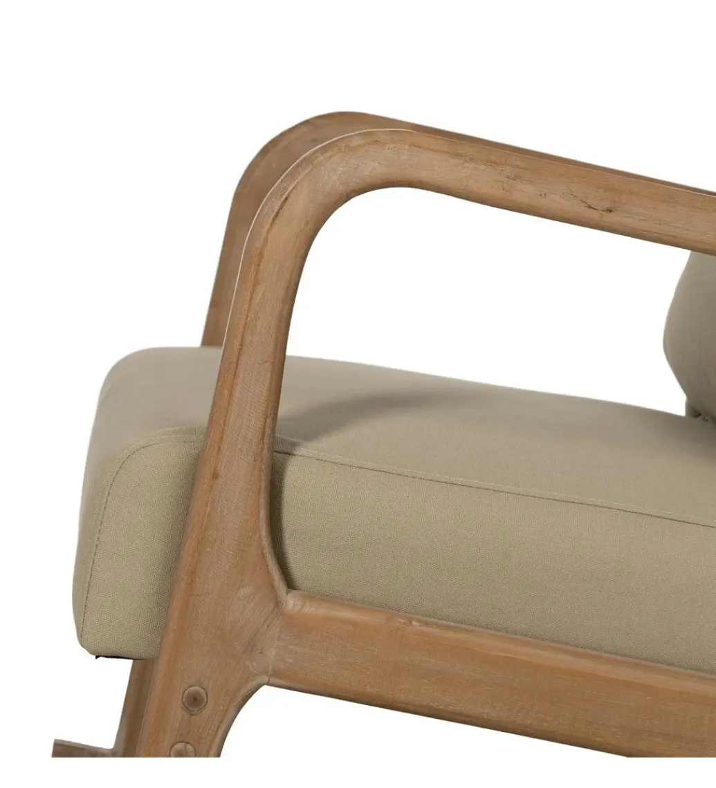 Zona-Design Fotel bujany GLIDIER 80 cm naturalny beżowy