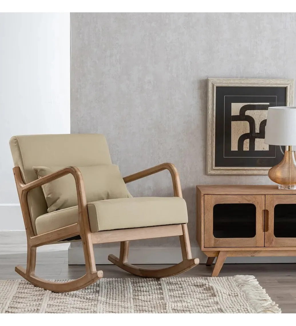 Zona-Design Fotel bujany GLIDIER 80 cm naturalny beżowy