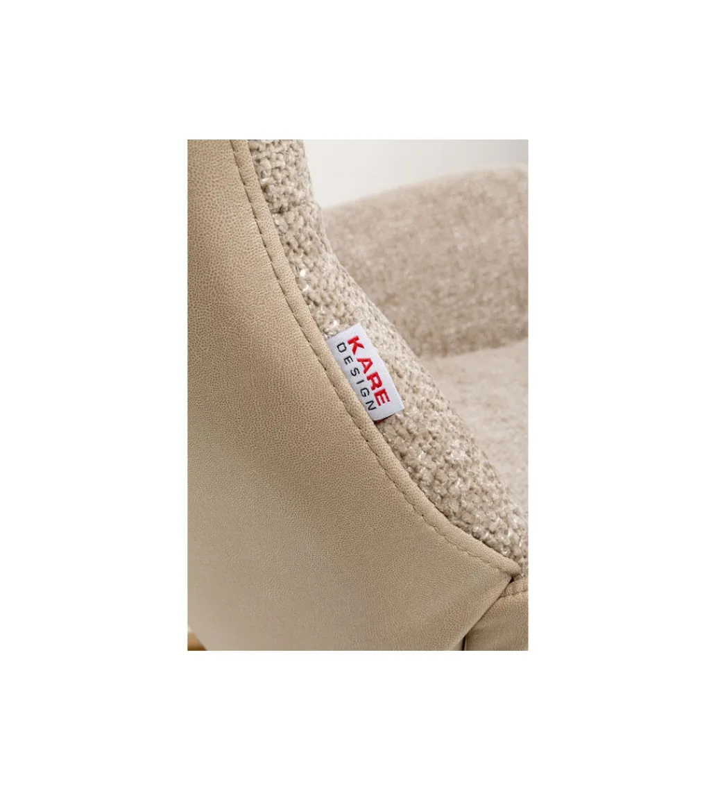 KARE Fotel bujany ROMEO 99 cm beżowy