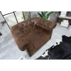 Invicta Interior Fotel Chesterfield 110 cm antyczny brąz