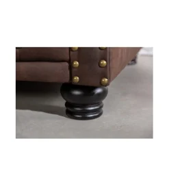 Invicta Interior Fotel Chesterfield 105 Cm Brąz Vintage