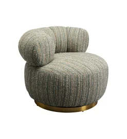 KARE Fotel COUTURE STRIPES 70 cm niebieski
