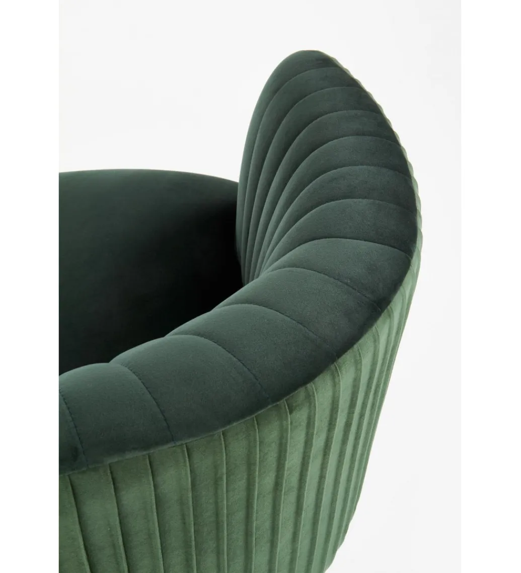 Halmar Fotel CROWN ciemnozielony