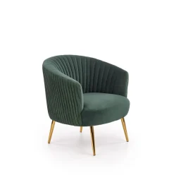 Halmar Fotel CROWN ciemnozielony