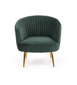 Halmar Fotel CROWN ciemnozielony