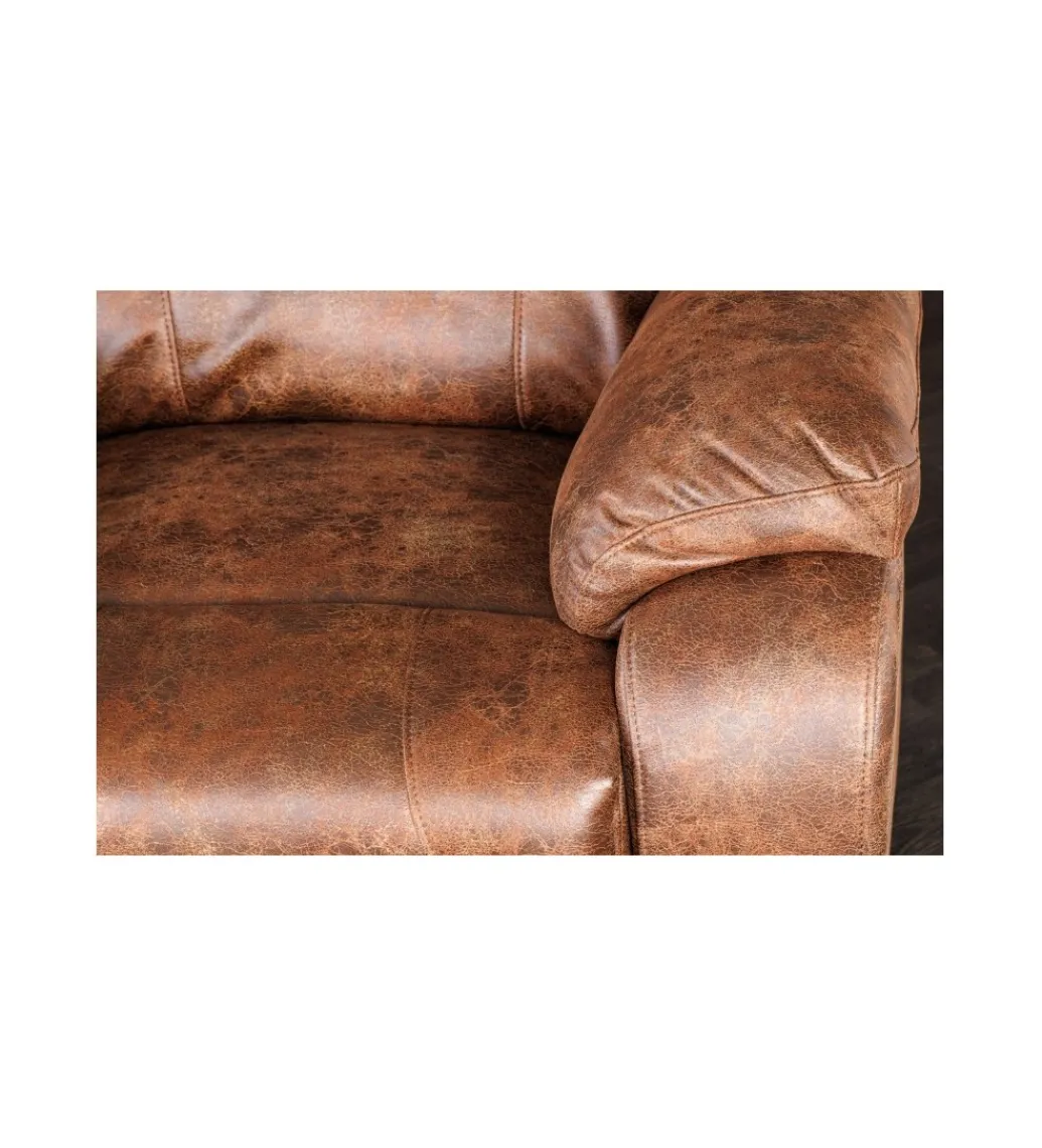 Invicta Interior Fotel dwuosobowy DALLAS Hollywood 188 cm antyczny brązowy