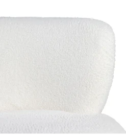 Zona-Design Fotel ENKIR 73 cm biały tapicerowany boucle