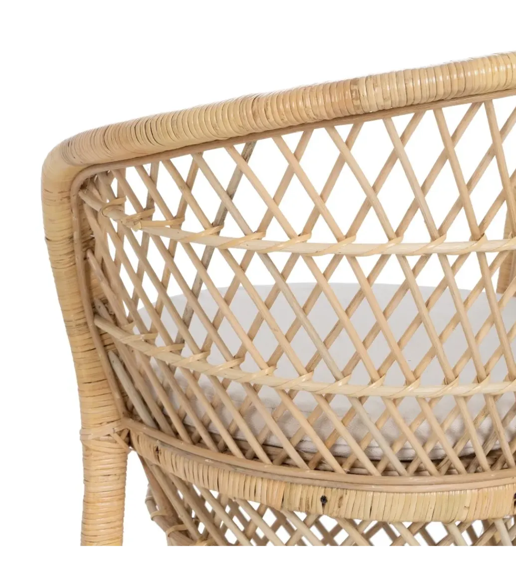 Zona-Design Fotel ENSO 84 cm ratan naturalny