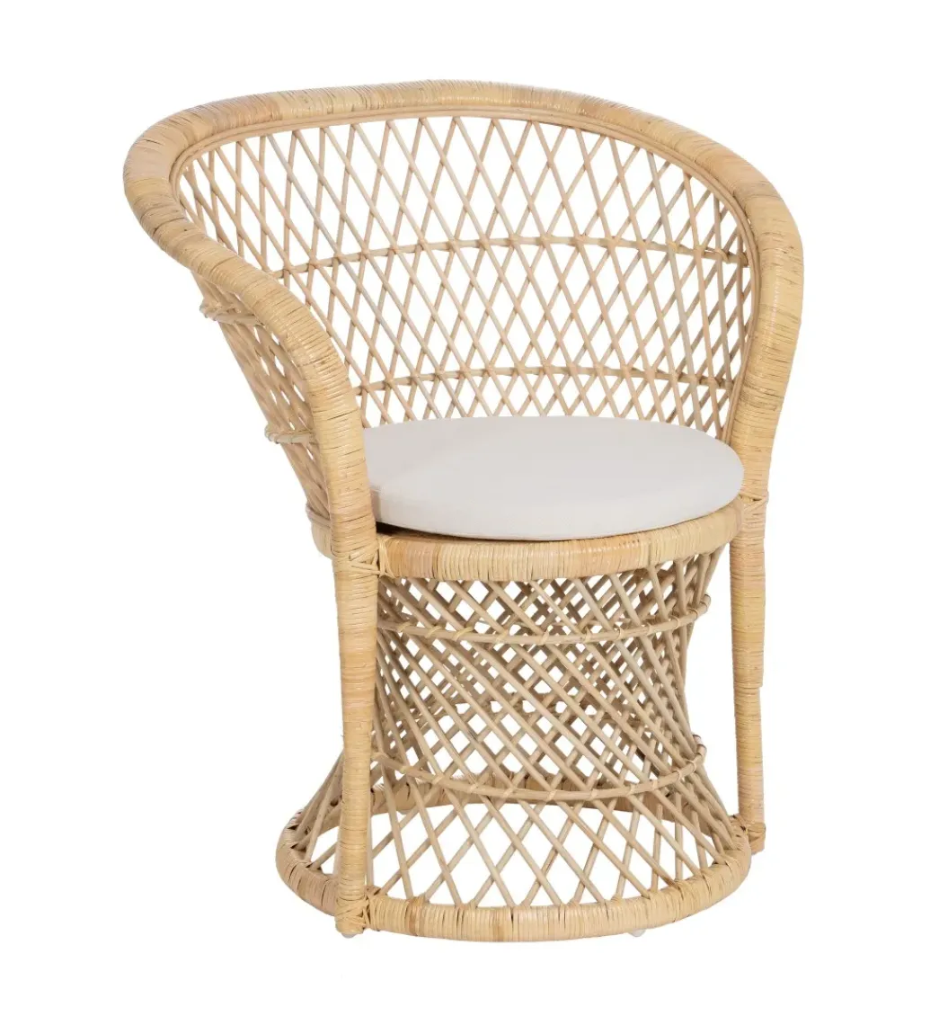 Zona-Design Fotel ENSO 84 cm ratan naturalny