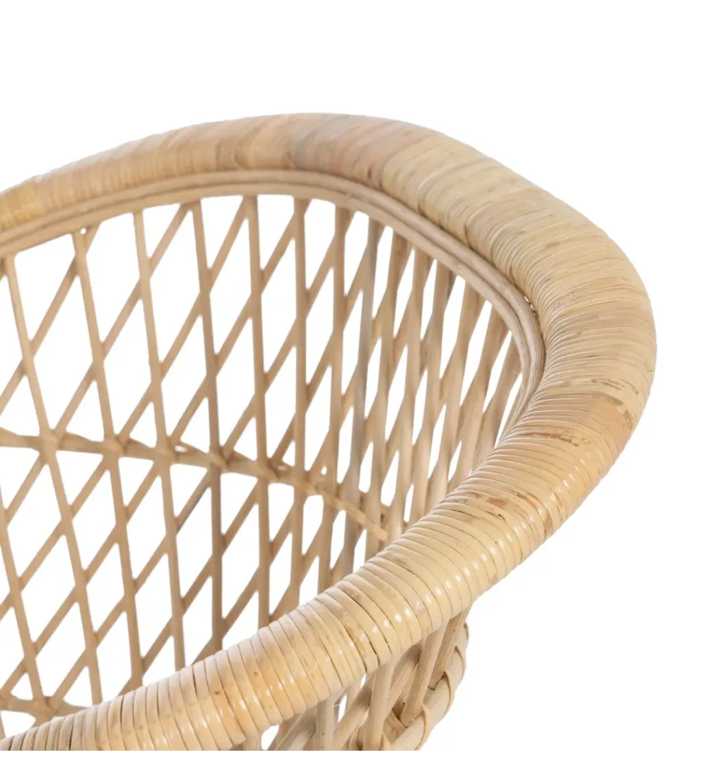 Zona-Design Fotel ENSO 84 cm ratan naturalny