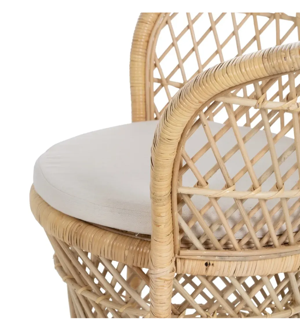 Zona-Design Fotel ENSO 84 cm ratan naturalny
