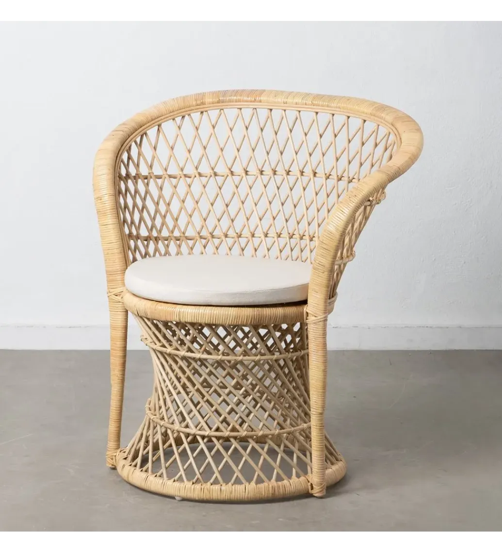 Zona-Design Fotel ENSO 84 cm ratan naturalny