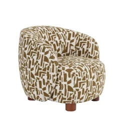 Zona-Design Fotel ESTAMPADO 62 cm kremowa ochra