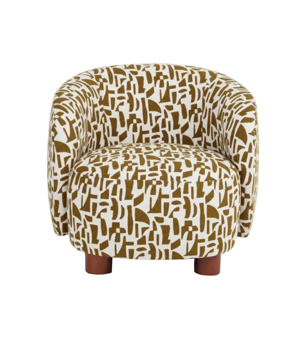 Zona-Design Fotel ESTAMPADO 62 cm kremowa ochra